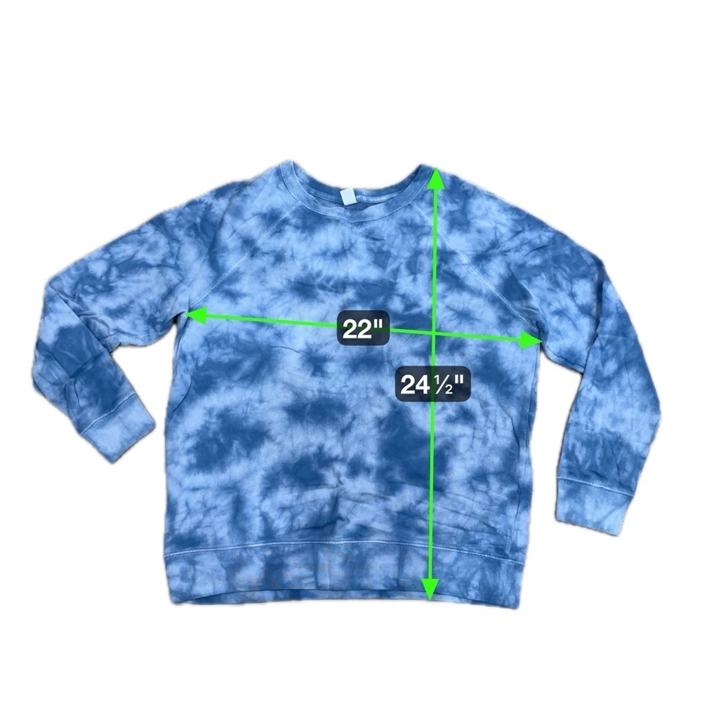 Old Navy Blue Tie-dye Crewneck Sweater Size Large - Picture 6 of 6